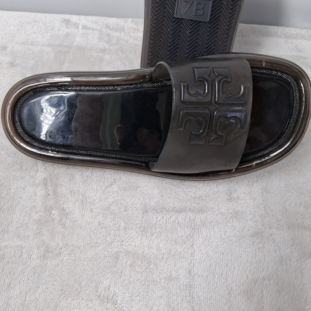 Tory Burch Bubble Jelly Slide Sandals BlackWomen's size 7 Casual Luxury Summer - Picture 11 of 13
